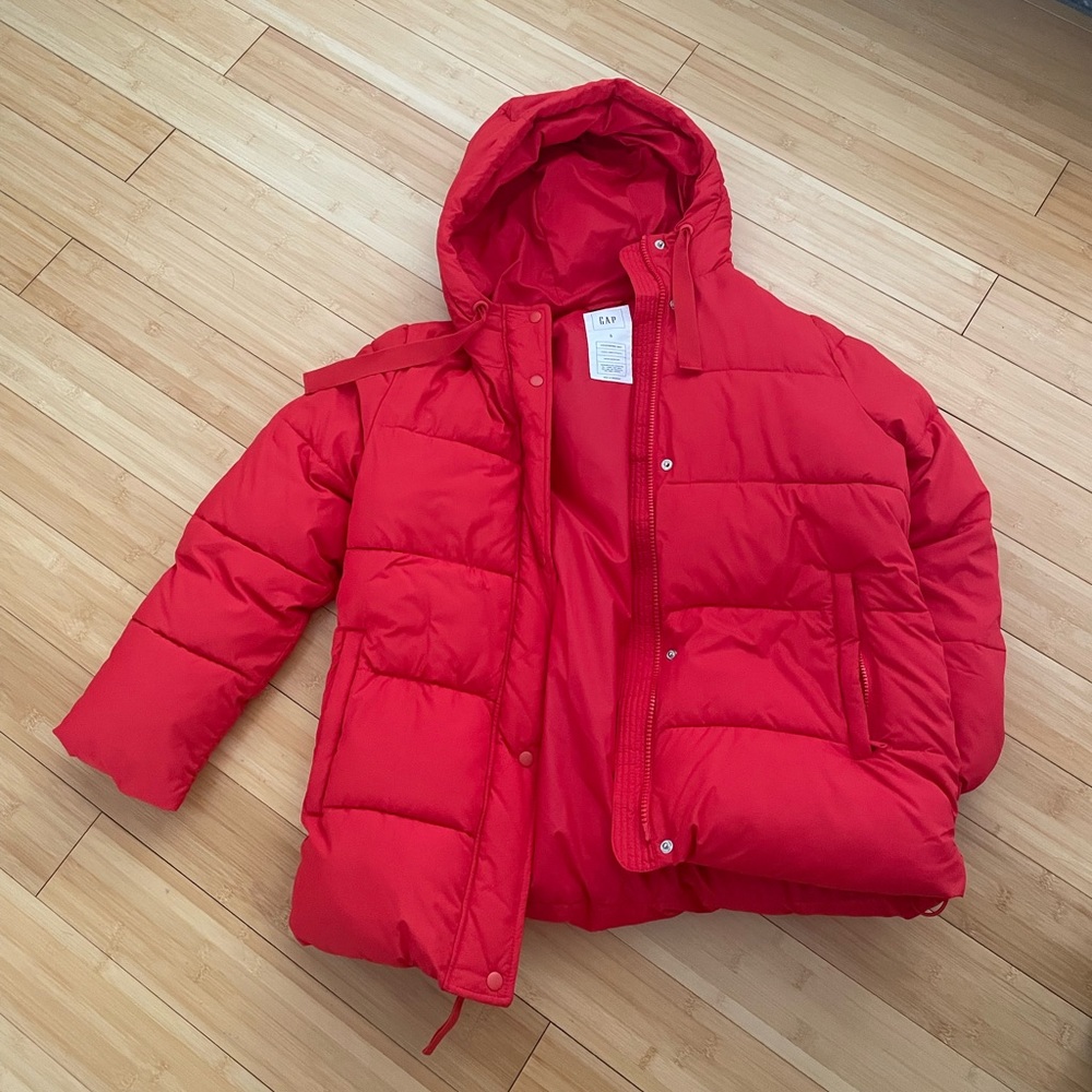 GAP Fleece Lined Red Winter Jacket